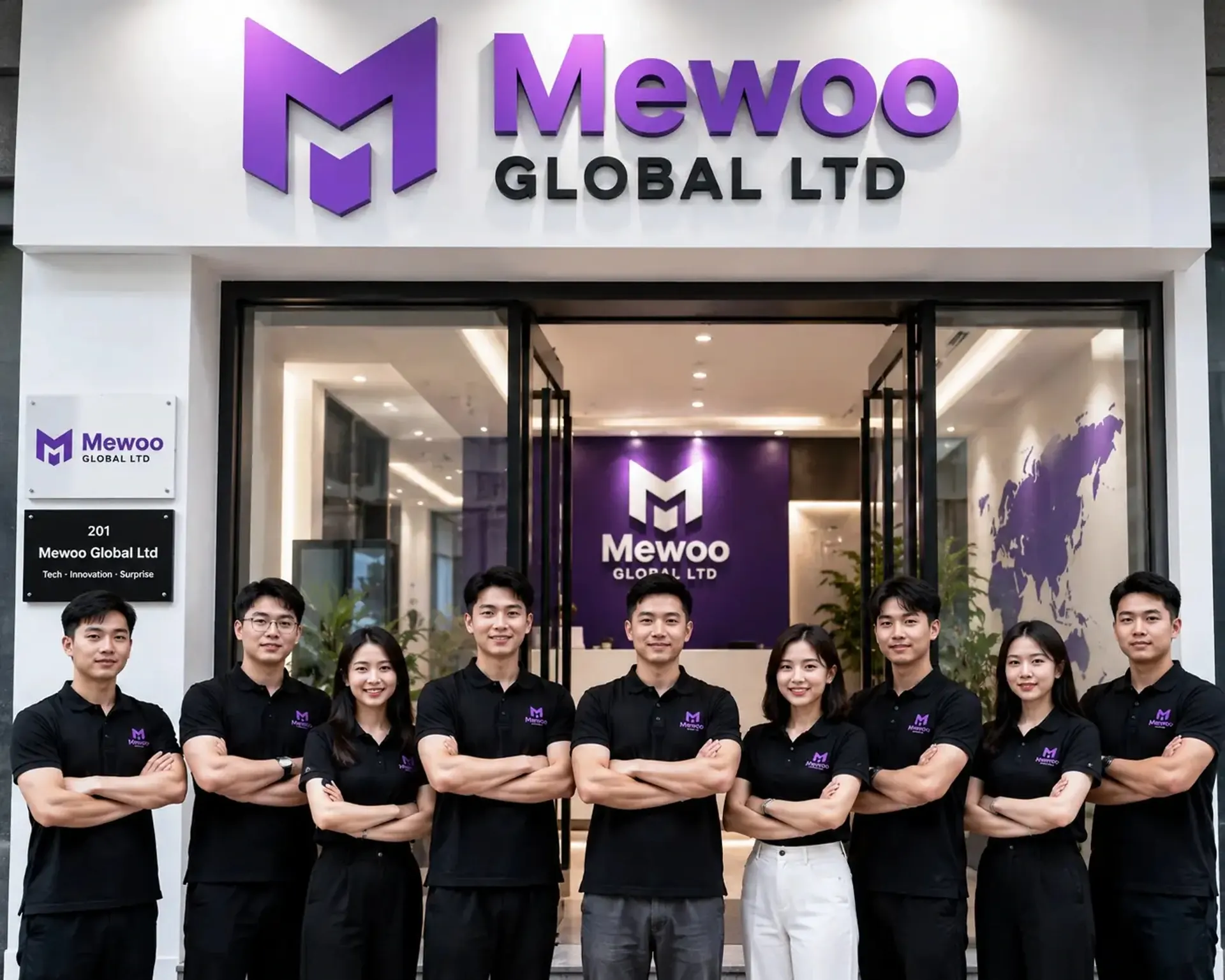 Mewoo team promotional image from its Alibaba storefront