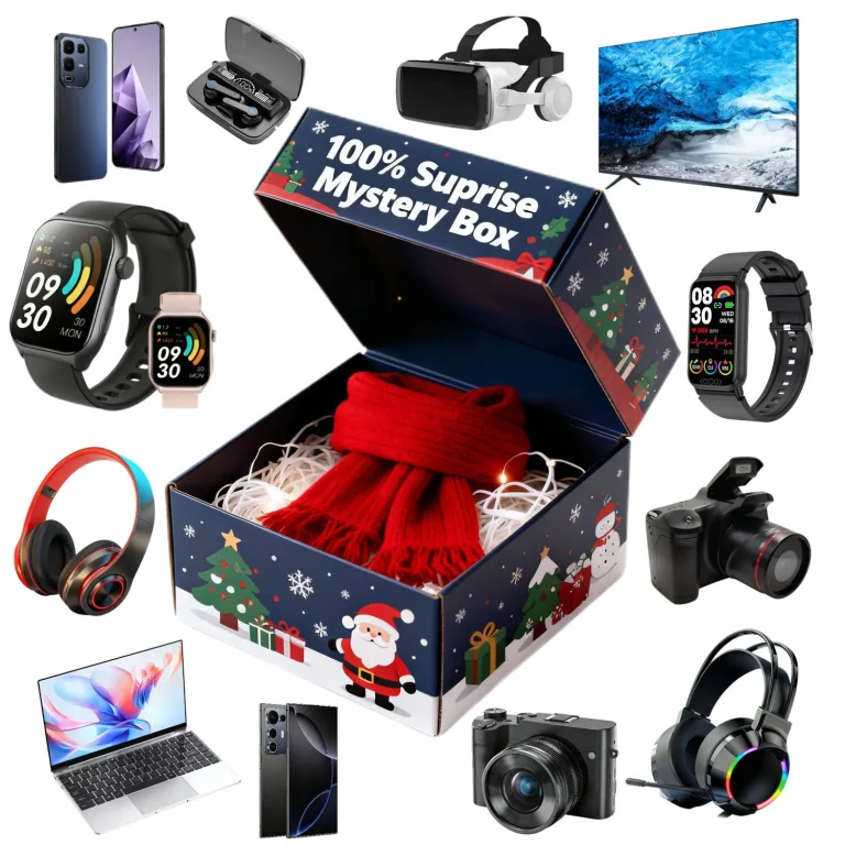 christmas mystery box santa carton