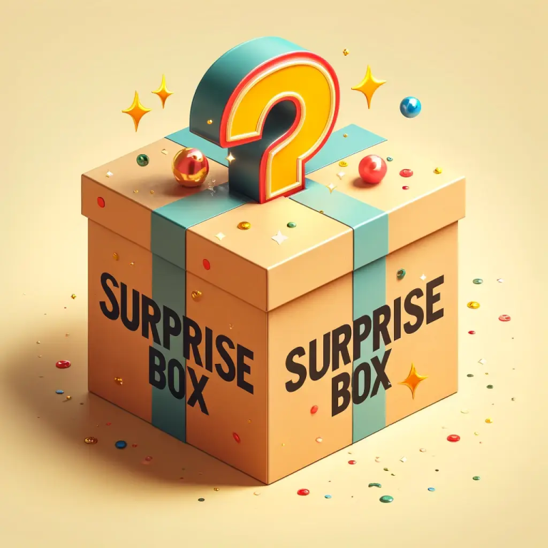 kraft surprise box teal ribbon