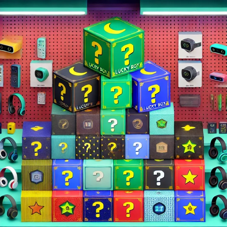 lucky box pegboard store display