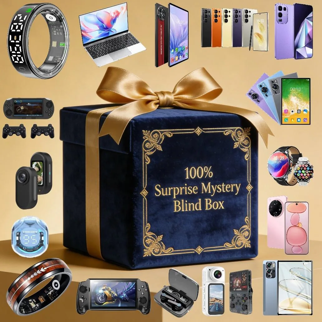 Navy and gold velvet luxury mystery box