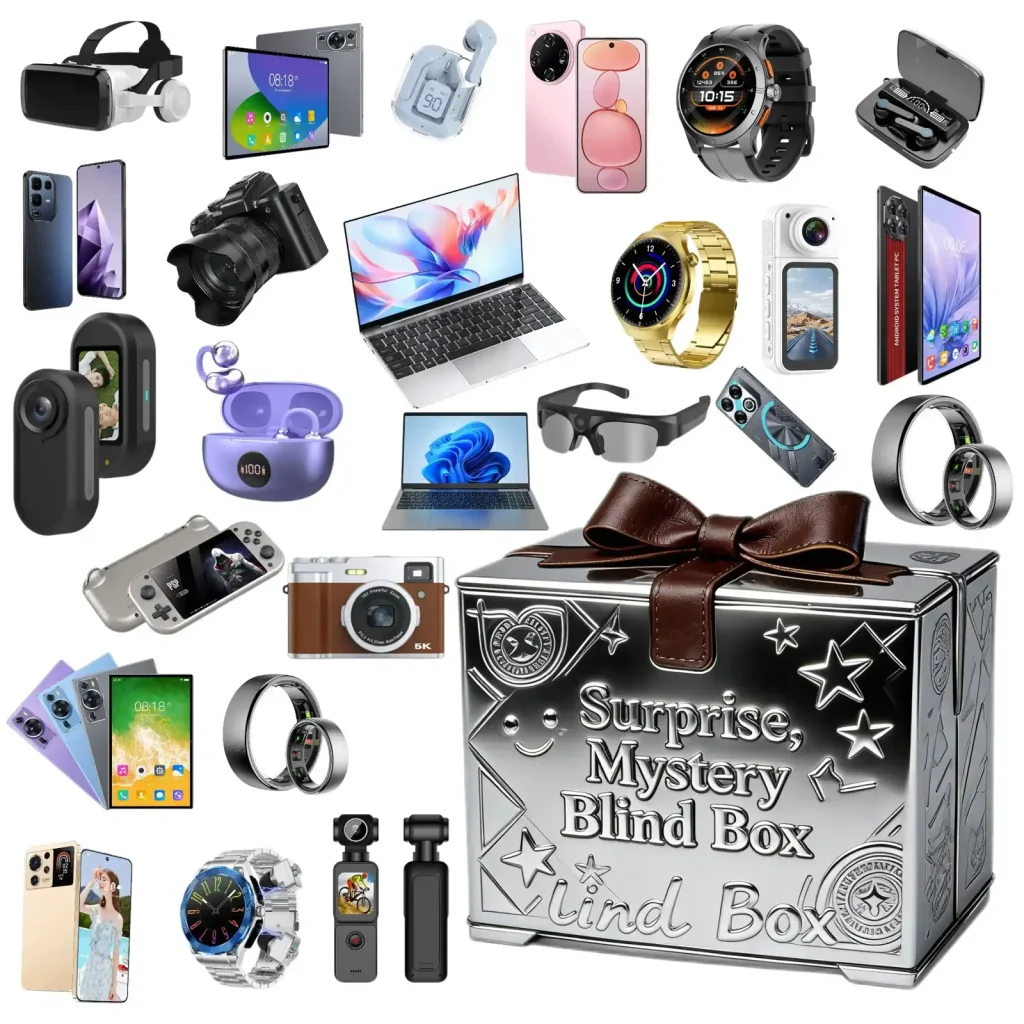 mystery blind box silver metal electronics