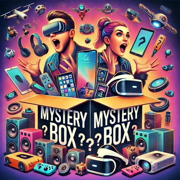 mystery box couple speakers purple