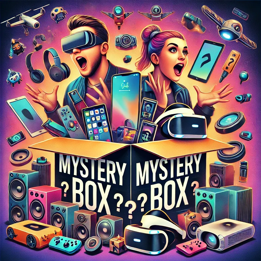 mystery box couple speakers purple