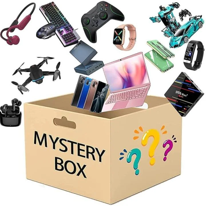 Gaming mystery box with keyboard, controller, drone and smart watch