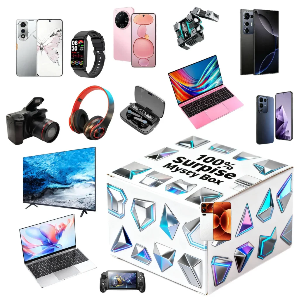 mystery box holographic white cube