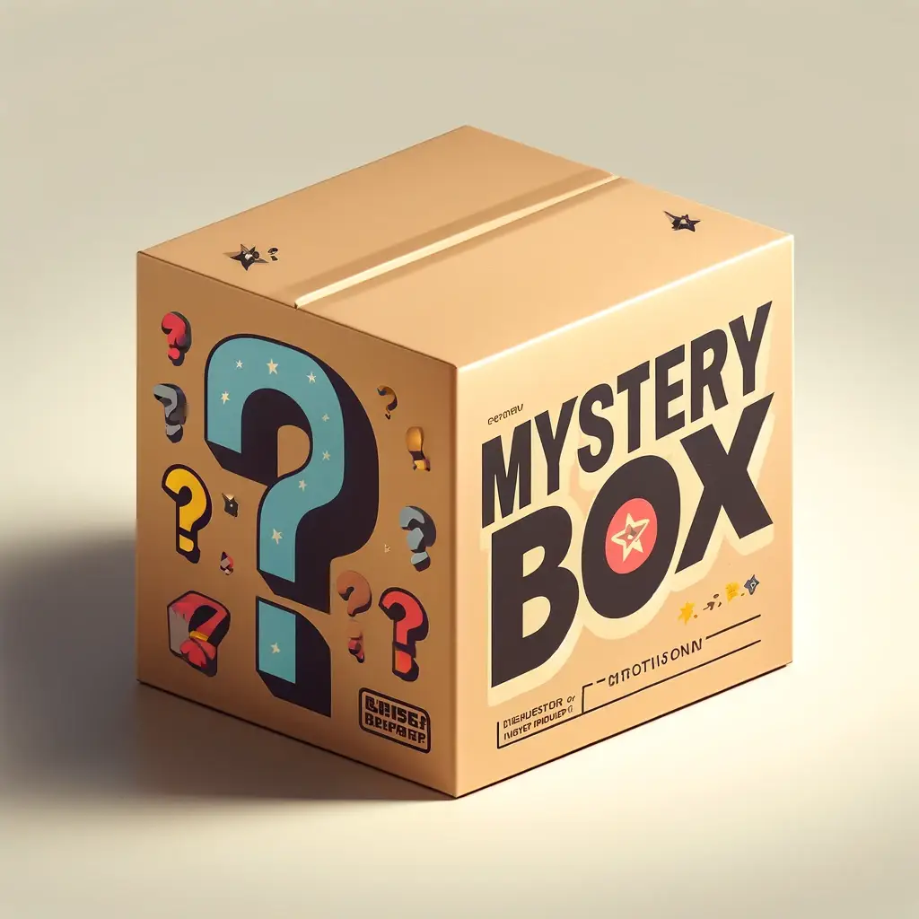 mystery box kraft stars package