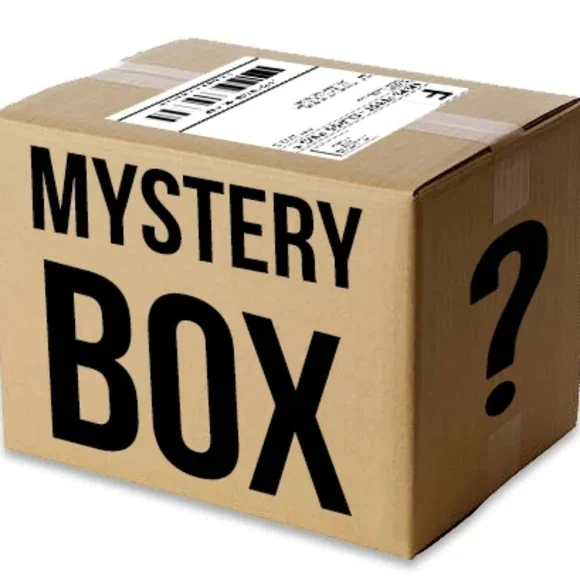 mystery box parcel with label