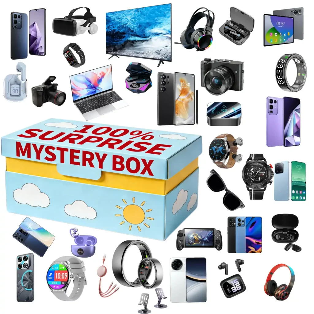mystery box sky clouds electronics