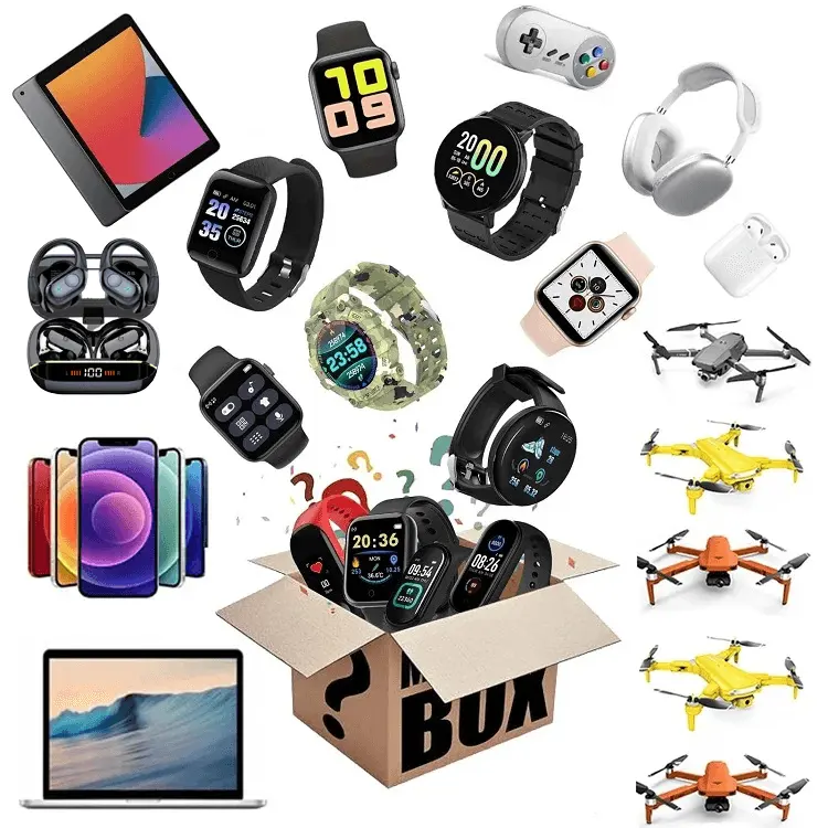 Mystery box with smart watches and drones