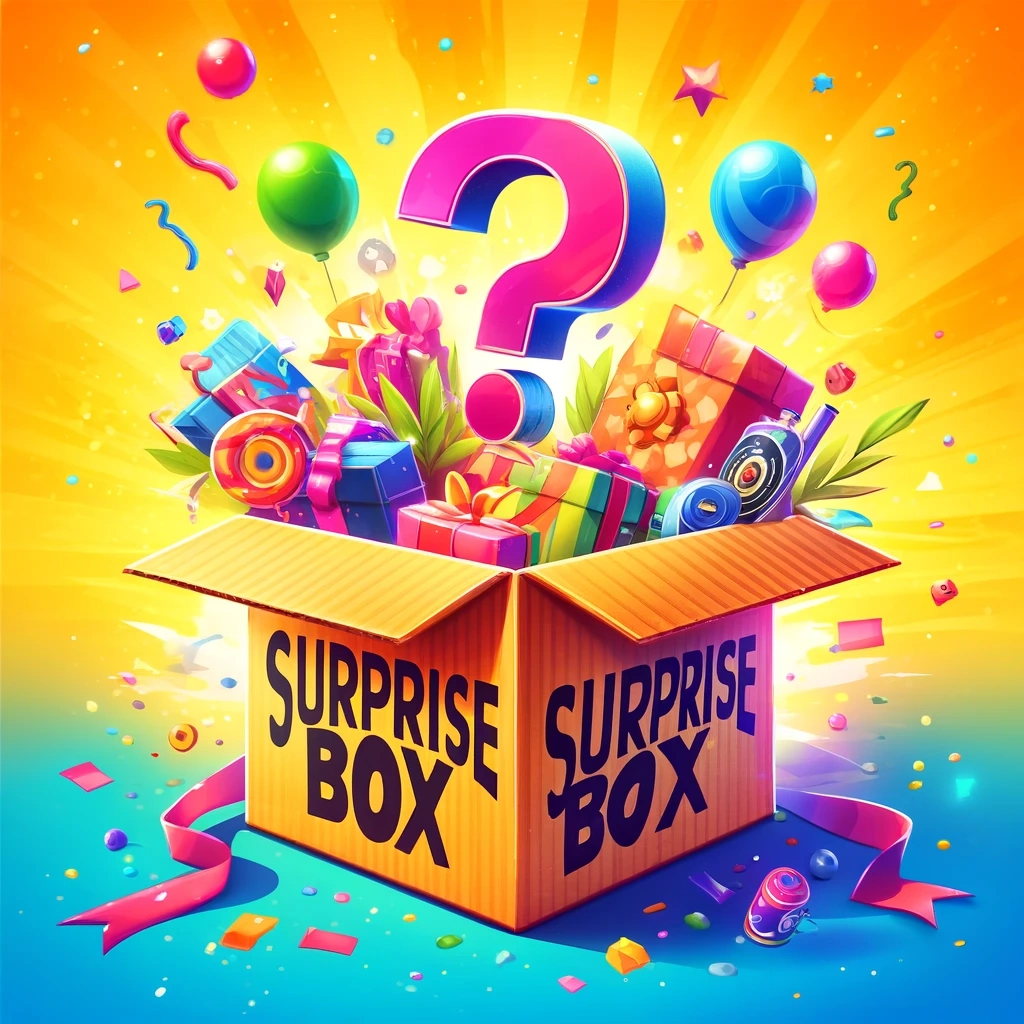 surprise box gifts balloons yellow