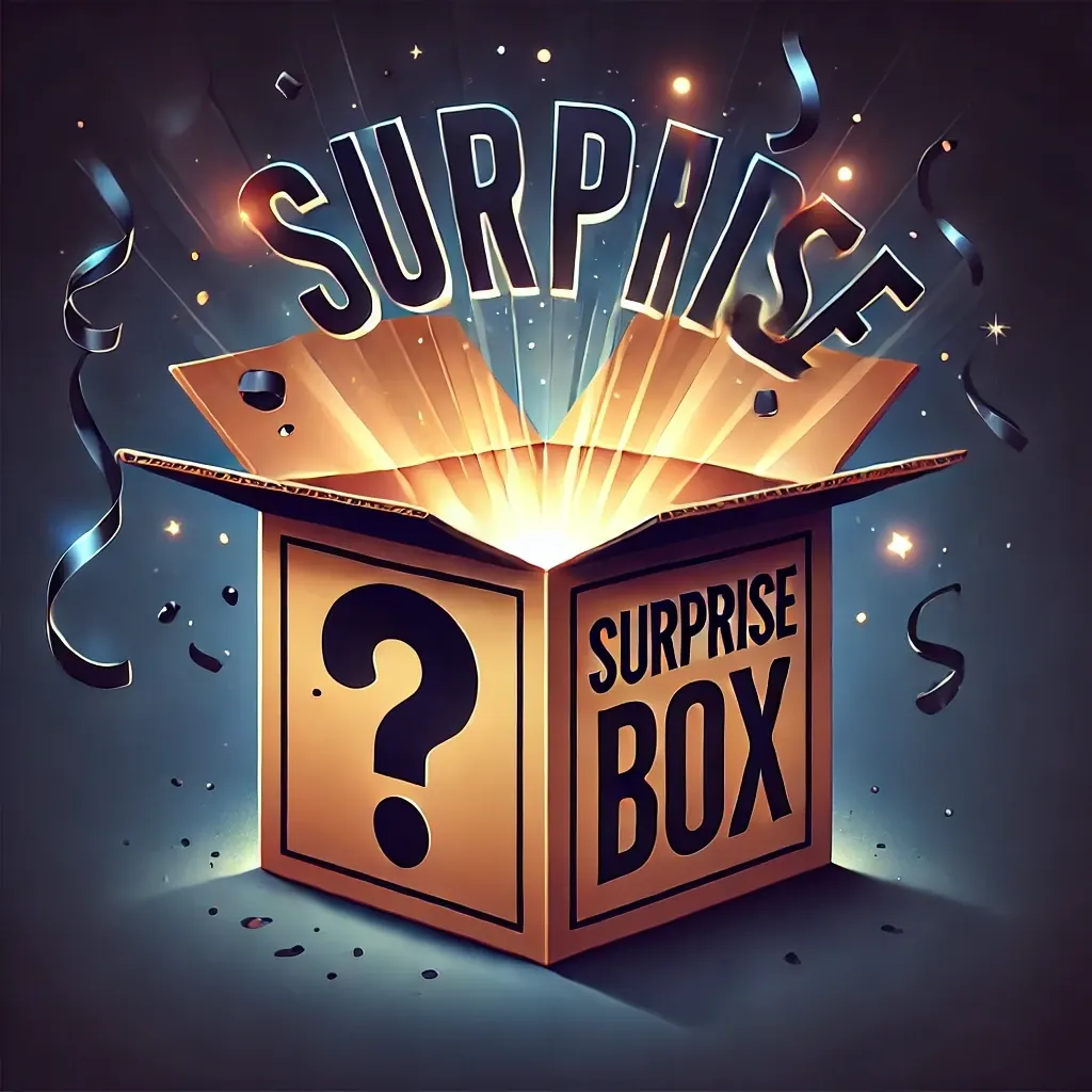 Surprise box opening with light glowing from inside