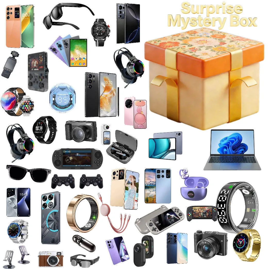 Orange confetti surprise gift box