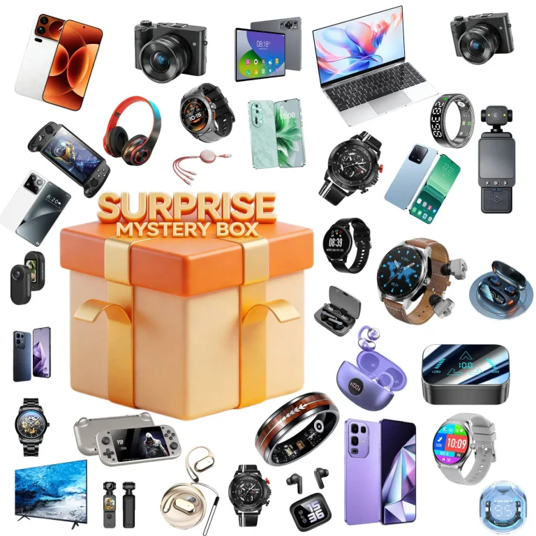 surprise box orange gift electronics