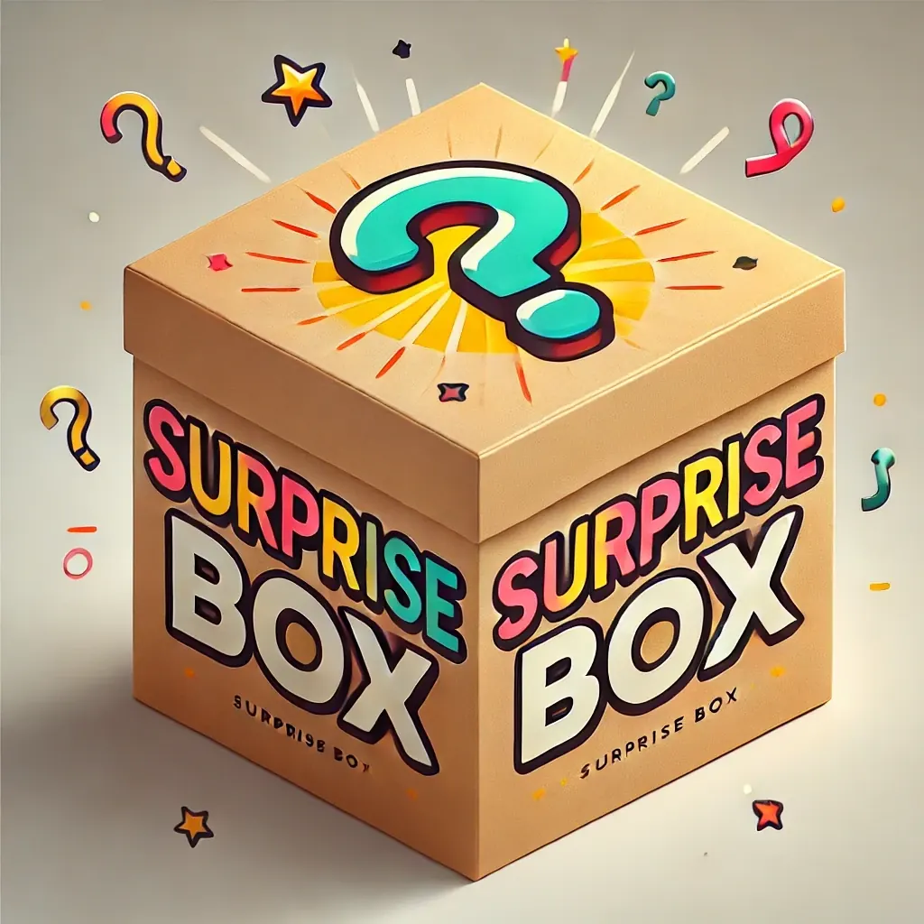 Small pink and teal surprise box cube