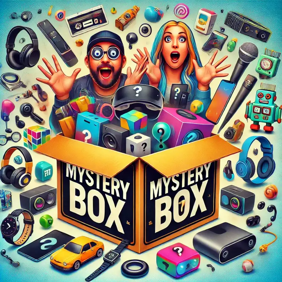 Mewoo surprise gift box with three tested electronics items revealed