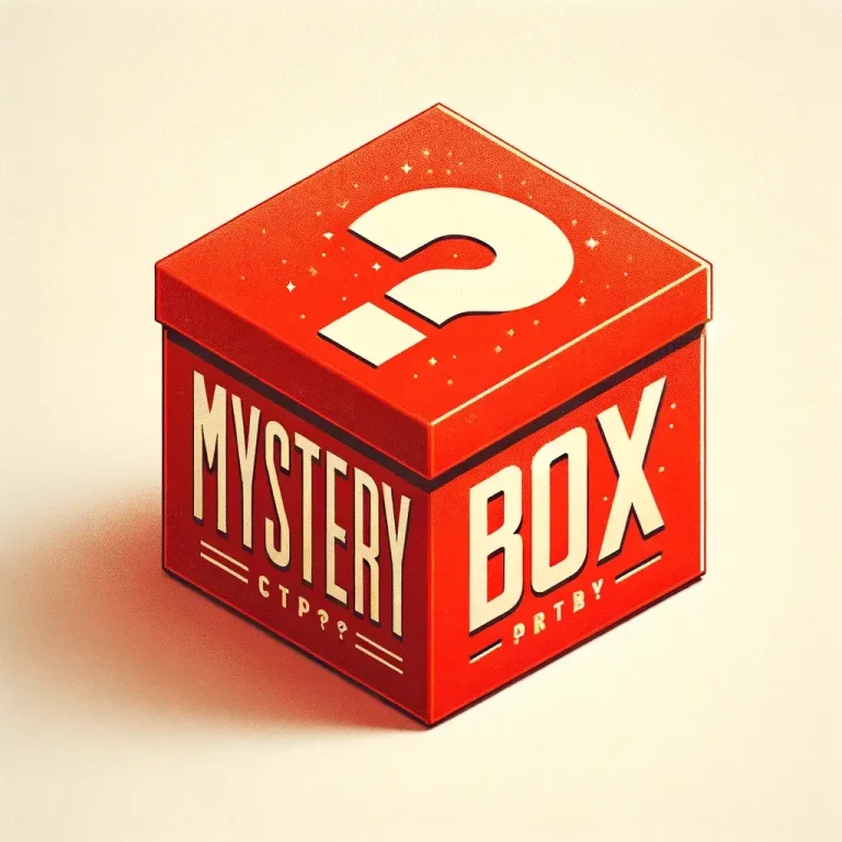 vintage style red mystery box